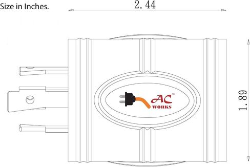 AC WORKS Generator to 30Amp RV Adapter (10-30 30A Old Dryer Compact) in Saudi Arabia