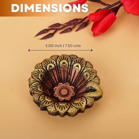 Diwali Diya Clay Diya - Diwali Decorations for Home ( Pack of 6 ) Diwali Decor Clay Diyas for Puja Diwali Return Gifts - Handmade Terracotta Diya with Cotton Wicks Hashcart® in Saudi Arabia