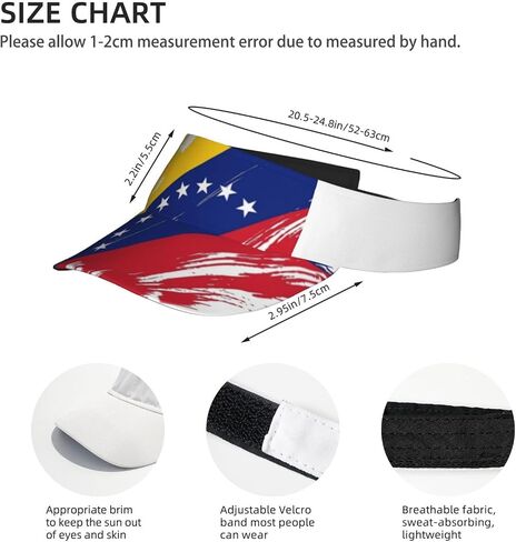 Cute Venezuela Flag Sport Sun Visor Hats Adjustable Ball Caps Empty Top Venezuelan Baseball Sun Cap for Men Women in Kuwait