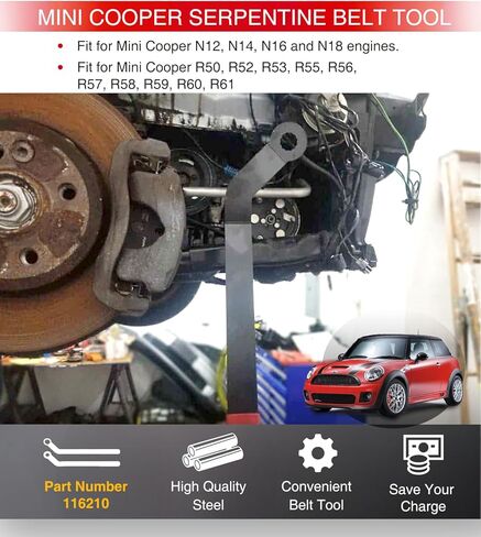 2 حزمة 1016 اعوج حزام الموتر وجع مجموعة أدوات لجميع 2007+ ميني كوبر مع محركات N12، N14، N16، N18 in Kuwait