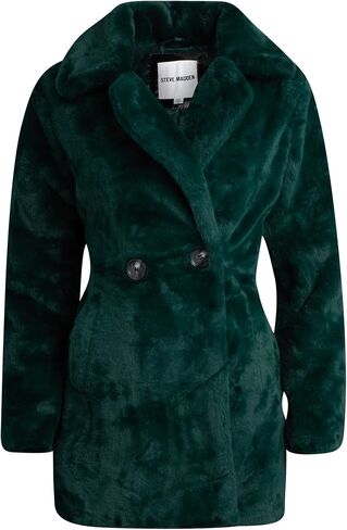 Steve Madden Women's Fur Coat - Cozy Faux Fur Coat for Women - Warm Fuzzy Long Womens Winter Coat and Down Jacket (S-XL) in Saudi Arabia