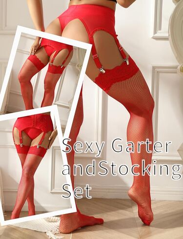 Lace Garter Belts for Thigh Highs Plus Size Suspender Belt Garter Belt Set Sexy Garters Lingerie with 6 Strap Slip in Saudi Arabia