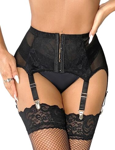 Lace Garter Belts for Thigh Highs Plus Size Suspender Belt Garter Belt Set Sexy Garters Lingerie with 6 Strap Slip in Saudi Arabia
