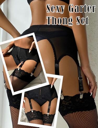 Lace Garter Belts for Thigh Highs Plus Size Suspender Belt Garter Belt Set Sexy Garters Lingerie with 6 Strap Slip in Saudi Arabia