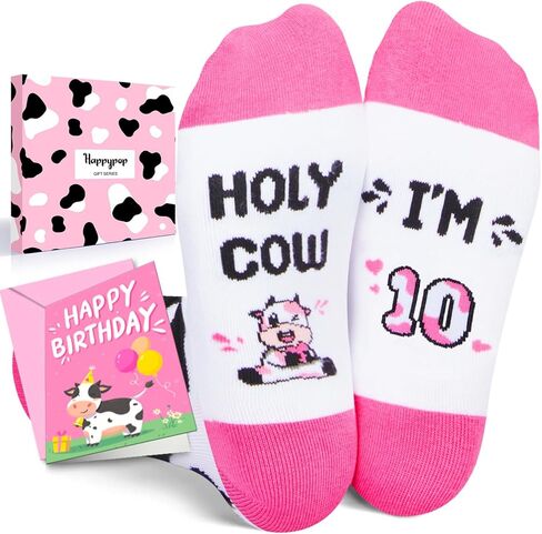 أفكار هدايا عيد ميلاد HAPPYPOP عمرها 10 سنوات للفتيات - جوارب للأولاد في سن المراهقة بعمر 10 سنوات، هدايا عمرها عشر سنوات، هدايا للأطفال بعمر 10 سنوات، صندوق هدايا عيد ميلاد مع بطاقة تهنئة in Saudi Arabia