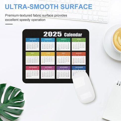 تقويم لوحة الماوس 2025، تقويمات لوحات ماوس الكمبيوتر، حصيرة مكتب مطاطية غير قابلة للانزلاق، لوحة مفاتيح ألعاب مكتبية (9.45 × 7.87 بوصة) in Kuwait
