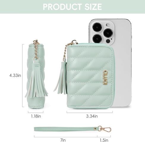 محفظة CLUCI صغيرة مبطنة للنساء RFID تحجب محفظة بطاقات الائتمان الجلدية مع معصم in Kuwait