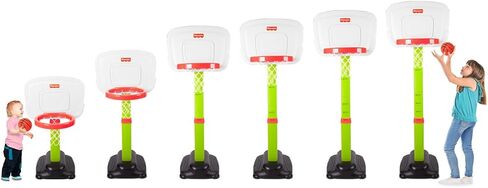 كرة سلة Fisher-Price®Hoops، حلقات إطلاق النار للأطفال، ألعاب كرة السلة، سهلة التجميع، ارتفاعات قابلة للتعديل، للأعمار من 1.5 عامًا فما فوق in Saudi Arabia