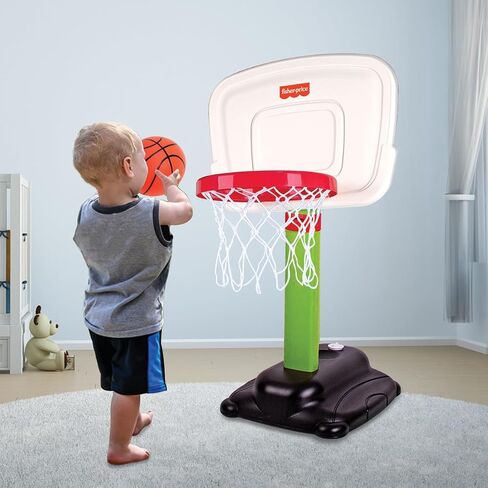 كرة سلة Fisher-Price®Hoops، حلقات إطلاق النار للأطفال، ألعاب كرة السلة، سهلة التجميع، ارتفاعات قابلة للتعديل، للأعمار من 1.5 عامًا فما فوق in Saudi Arabia