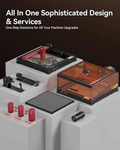 ATOMSTACK Pro Series Laser Engraver, Unibody Laser Cutter and Engraving Machine, 600mm/s High Speed Laser Engraver for Wood and Metal, Acrylic, Glass, etc.(24W-A24 Pro) in Saudi Arabia