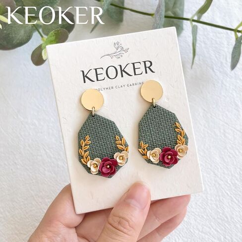 KEOKER Polymer Clay Texture Roller, Polymer Clay Roller for Making Earrings, Texture Roller for Polymer Clay, Like Polymer Clay Texture Sheets, Great Work with Polymer Clay Cutters (fabric) (3pcs All) in Saudi Arabia
