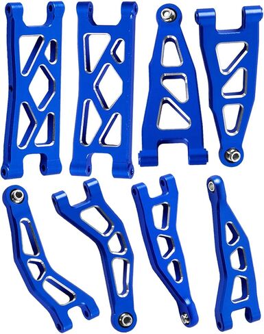 Aluminum Front Rear A Arms Upgrades Part for 1/18 Granite Grom Mega 380 Brushed 4x4 Monster Truck RTR,Alloy Front Rear Suspension A Arms Hops Up,8PCS,Navy Blue in Saudi Arabia
