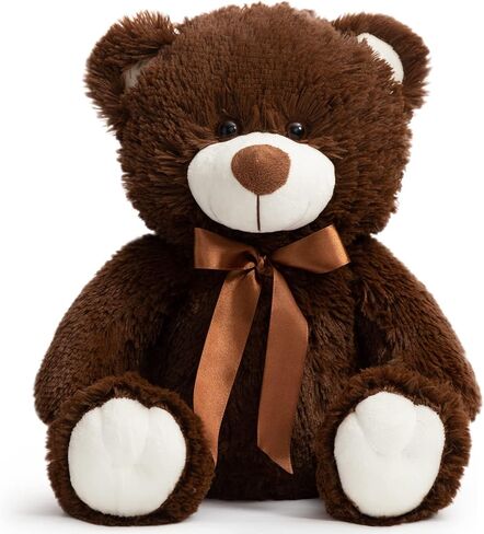 HOHO Super Color Teddy Bear Stuffed Animals Plush Stuffed Bear Congratulations Baby Shower Birthday Chocolate 14 inch in Saudi Arabia