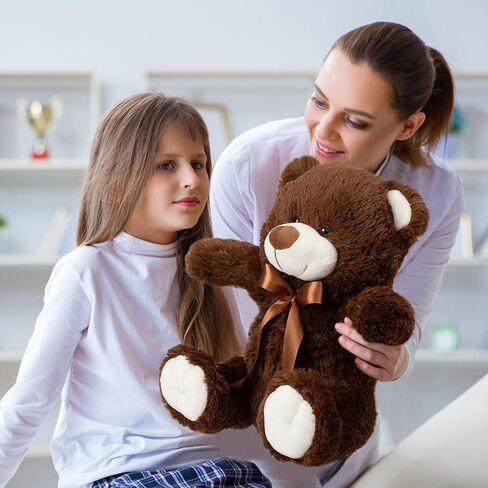 HOHO Super Color Teddy Bear Stuffed Animals Plush Stuffed Bear Congratulations Baby Shower Birthday Chocolate 14 inch in Saudi Arabia