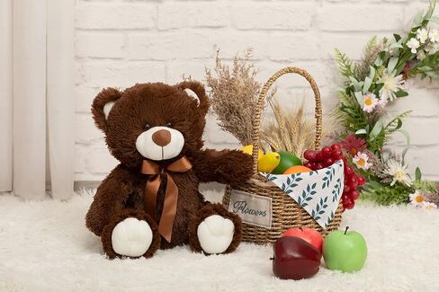 HOHO Super Color Teddy Bear Stuffed Animals Plush Stuffed Bear Congratulations Baby Shower Birthday Chocolate 14 inch in Saudi Arabia