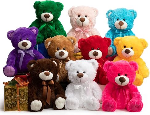 HOHO Super Color Teddy Bear Stuffed Animals Plush Stuffed Bear Congratulations Baby Shower Birthday Chocolate 14 inch in Saudi Arabia