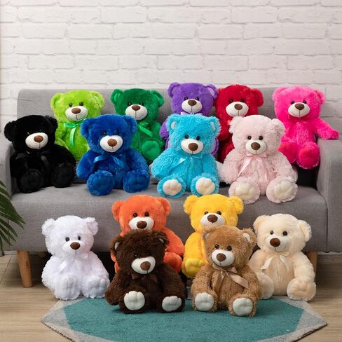 HOHO Super Color Teddy Bear Stuffed Animals Plush Stuffed Bear Congratulations Baby Shower Birthday Chocolate 14 inch in Saudi Arabia