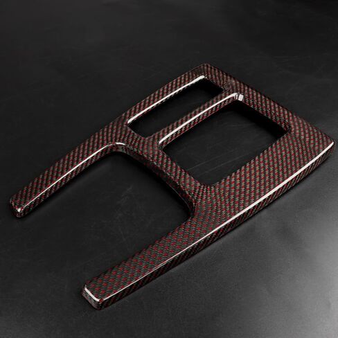 Red Black Carbon Fiber Center Console Gear Shift Panel Cover for 11th Gen Civic Type R FL5 Typer Central Control Panel Frame Overlay Gear Shifter knob Frame Cover(Red Black) in Saudi Arabia