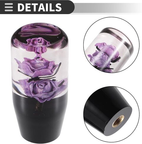Motoforti Universal Car Gear Shift Knob, Manual Automatic Stick Gear Shifter Knob, Acrylic, Purple, 1 Set in Saudi Arabia