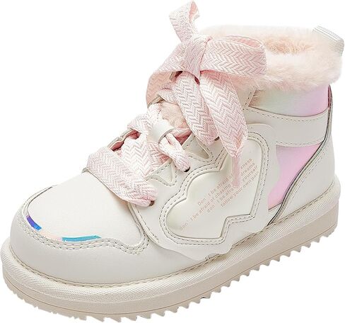 Balabala Little Girls' Fashion Warm Fur Hook and Loop Winter Boots in Saudi Arabia