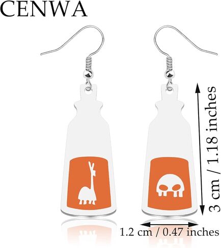 CENWA Cartoon Movie Inspired Gift Llama Poison Pendant Earring Magic Kingdom Gift Kuzco Llama Gift in Kuwait