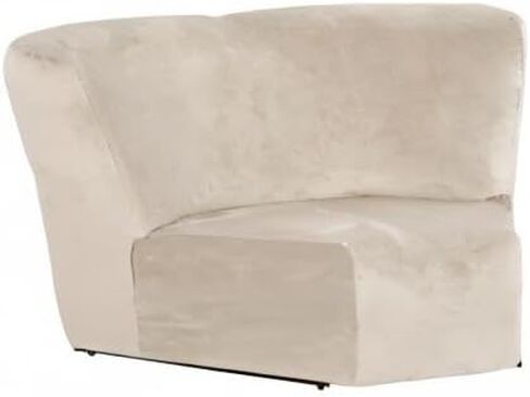 أغطية أريكة مقسمة من cjc، غطاء مقطعي للزاوية، قطعة زاوية، غطاء منزلق على شكل حرف L قابل للعكس، واقي أريكة زاوية كرسي لغرفة المعيشة (بني مخملي، غطاء الزاوية فقط) in Kuwait