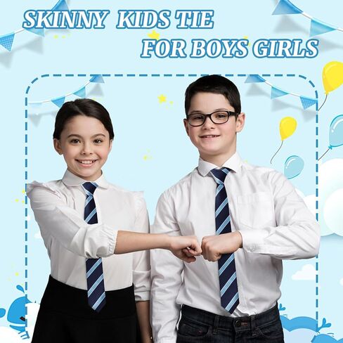 Kids Tie, Boys Ties 10 12 14 Years, Self-tie Solid Color/Stripe Boys Black Necktie for School Uniforms Graduation in Saudi Arabia
