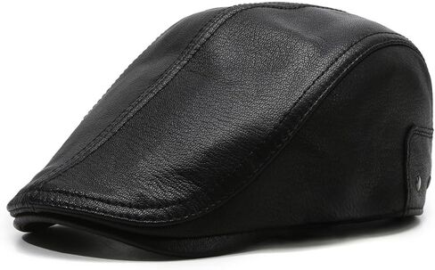 Men's Lambskin Leather Newsboy Hat Ivy Cap Driving Hunting Hat in Saudi Arabia