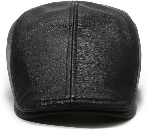 Men's Lambskin Leather Newsboy Hat Ivy Cap Driving Hunting Hat in Saudi Arabia