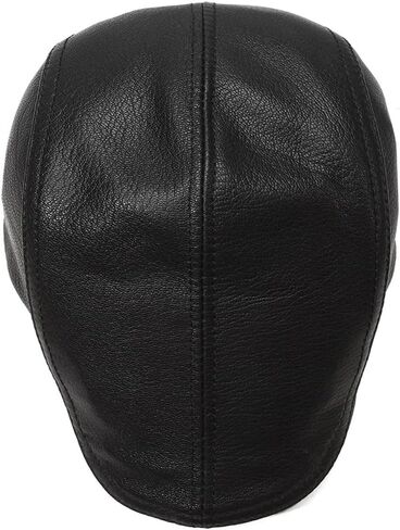 Men's Lambskin Leather Newsboy Hat Ivy Cap Driving Hunting Hat in Saudi Arabia