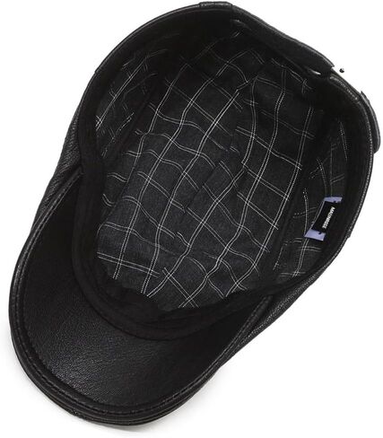 Men's Lambskin Leather Newsboy Hat Ivy Cap Driving Hunting Hat in Saudi Arabia