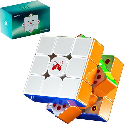 CuberShop QY X Man Tornado V4 M Pioneer UV Coated (with Adjustable MagLev), 2024 Top Config. 3x3 Magnetic Speed Cube, 3-mag. Edge Positioning, Super Smooth and Fast, V4M Magic Cloth UV Glossy in Kuwait