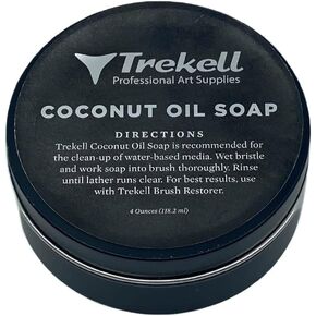 Trekell Coconut Oil Paint Brush Cleaner - Watercolor & Acrylic Brush Cleaner - Watercolor & Acrylic Paint Brush Cleaner, Paintbrush Cleaner - Watercolor & Acrylic Cleaner, Artist Brush Soap [3 oz]