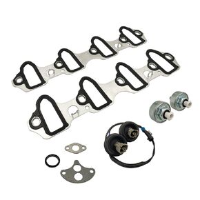 Dual Knock Sensor with Wiring Harness & Intake Manifold Gasket Set for Cadillac Escalade Chevy Avalanche Silverado Suburban GMC Sierra Yukon, Replace 12601822, 213-3521, 89060413