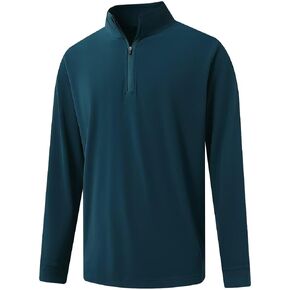 M MAELREG Quarter Zip Pullover Men Stretch Performance Mock Neck Microfleece Golf 1/4 Zip Pullover Mens Sweatshirts