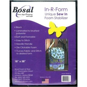 Bosal in R Form Sew in 18inx58in Blk Notion, Black