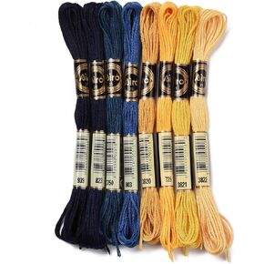 8 Skeins 70 Yards Grey Friendship Bracelets String Embroidery Thread Floss 6 Strands Gradient Cross Stitch Bracelet Needlepoint Yarn Threads for Sewing Bracelet Making Cross Stitch Crafts