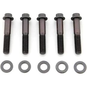 ARP 655-4500 Black Oxide 7/16-14" RH Thread 4.500" UHL 6-Point Bolt with 1/2" Socket and Washer, (Set of 5)