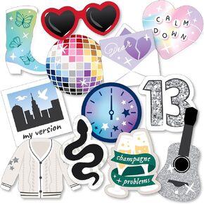 Big Dot of Happiness in My Party Era - DIY Shaped Celebrity Concert Party Cut-Outs - 24 Count