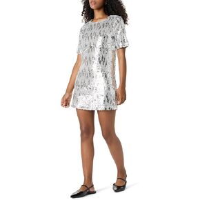 The Drop Women's Reina Sequin T-Shirt Dress