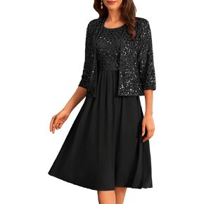 GRACE KARIN 2024 Women Formal Dress Mother of The Bride Dresses Evening Gown Wedding Guest Party Dress Two Piece Dress