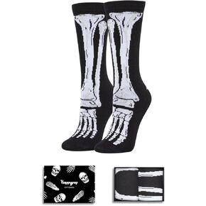 HAPPYPOP Halloween Gifts Socks Ideas - Spooky Gifts for Men Women, Halloween Gifts for Teens, Skeleton Gifts for Man Woman