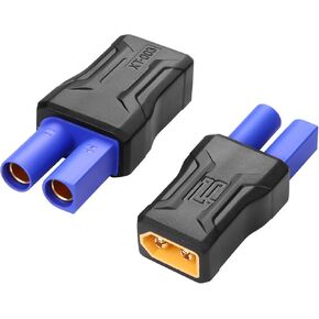 SinLoon 2 Pack EC5 to XT60 Connector Adapter Wireless for RC FPV Drone Car Lipo Battery Charger ESC (EC5 Male to XT60 Female)