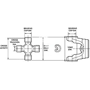 Meritor CP111X Driveline Center Parts Repair Kit