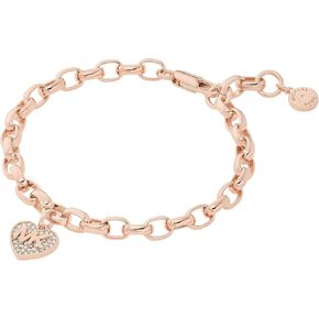 Michael Kors Stainless Steel and Pavé Crystal Beaded Bracelet for Women, Color: Rose Gold (Model: MKJ5220791)