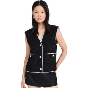 English Factory Women's Faux Shearling Vest