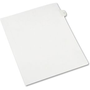 Avery 82203 Allstate-Style Legal Exhibit Side Tab Divider, Title: 5, Letter, White, 25/Pack