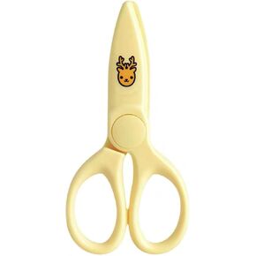 Plastic Scissors for Kids,Pre-School Training Scissors with Easy Grip - Toddler Safety Scissors for School or Crafting(Yellow)