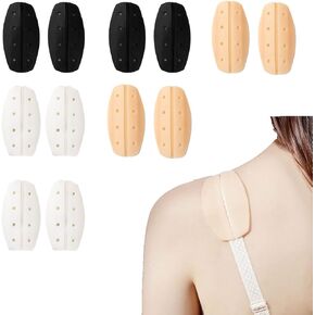 12 pieces bra strap gel pads non slip shoulder pads bra strap cushion pads fabric relieve pain shoulder pads