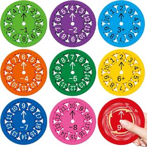 Math Fidget Spinners, Math Fidget Toys, Multiply Multiplication Math Game Fidget Toys, Educational Math Tools for 3-12 Years Old Kids (18PCS)